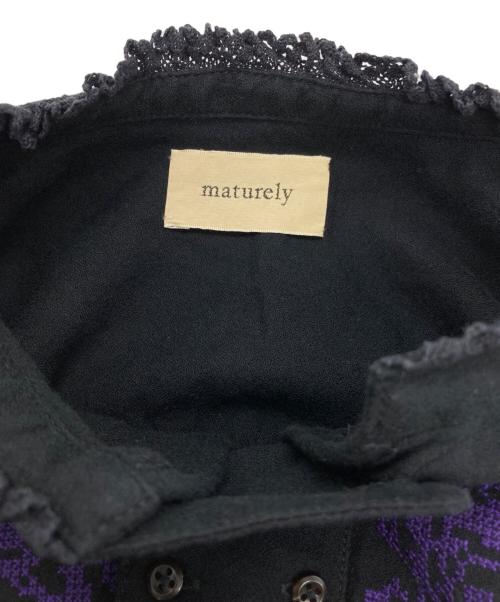 maturely（マチュアリー）maturely (マチュアリー) Folk Embroidスモックブラウス ブラック サイズ:FREEの古着・服飾アイテム