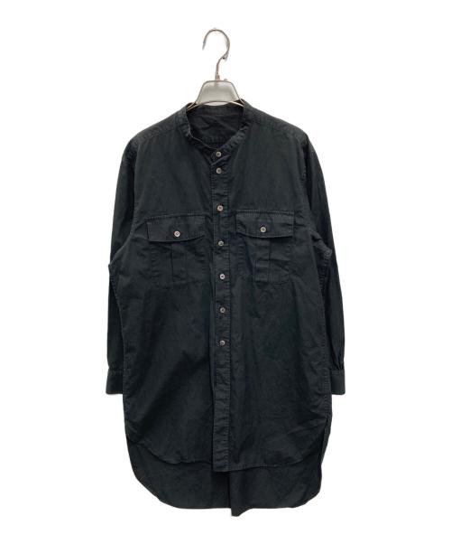 GROUND Y（グラウンドワイ）GROUND Y (グラウンドワイ) バンドカラーシャツ ブラック サイズ:1の古着・服飾アイテム