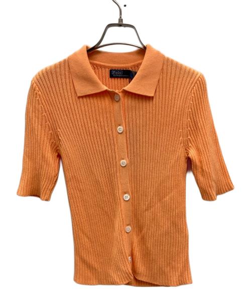POLO RALPH LAUREN（ポロ・ラルフローレン）POLO RALPH LAUREN (ポロ・ラルフローレン) ショートスリーブPOLOカーディガン オレンジ サイズ:XSの古着・服飾アイテム