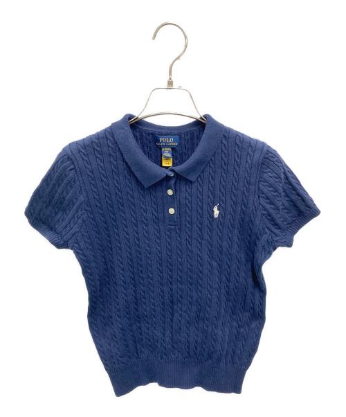 POLO RALPH LAUREN（ポロ・ラルフローレン）POLO RALPH LAUREN (ポロ・ラルフローレン) ポロシャツニット ネイビー サイズ:XLの古着・服飾アイテム