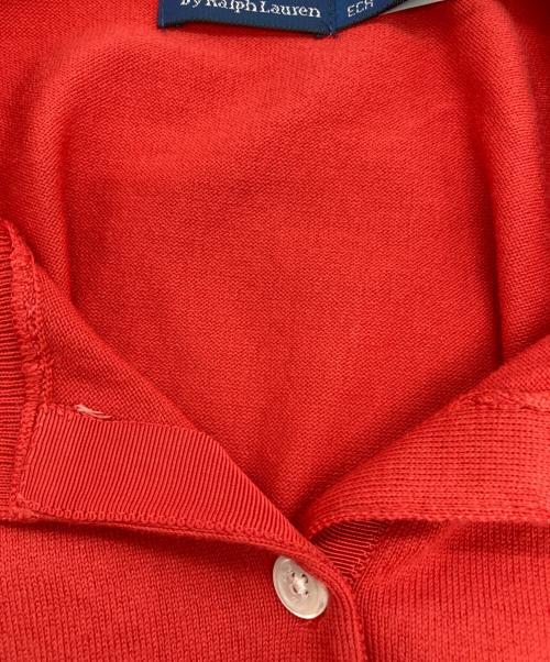 POLO RALPH LAUREN（ポロ・ラルフローレン）POLO RALPH LAUREN (ポロ・ラルフローレン) ロゴ刺繍ウールカーディガン レッド サイズ:XS 未使用品の古着・服飾アイテム