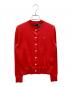 POLO RALPH LAUREN（ポロ・ラルフローレン）の古着「ロゴ刺繍ウールカーディガン」｜レッド