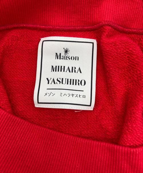 Maison MIHARA YASUHIRO（メゾン ミハラ ヤスヒロ）Maison MIHARA YASUHIRO (メゾン ミハラ ヤスヒロ) サスペンダーオフショルスウェット レッド サイズ:36の古着・服飾アイテム