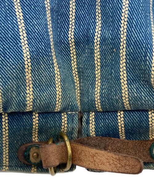 RRL（ダブルアールエル）RRL (ダブルアールエル) ストライプキャスケット ブルー サイズ:Lの古着・服飾アイテム