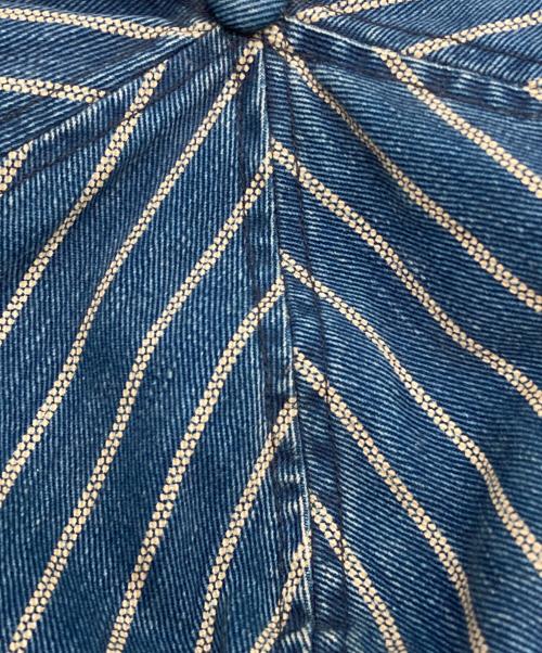 RRL（ダブルアールエル）RRL (ダブルアールエル) ストライプキャスケット ブルー サイズ:Lの古着・服飾アイテム