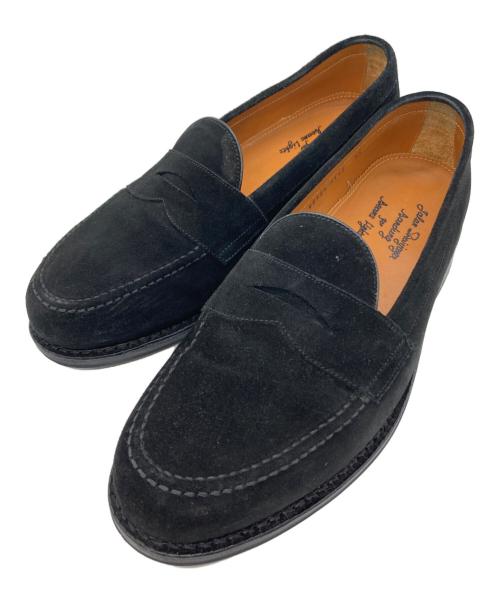 Jalan Sriwijaya（ジャランスリウァヤ）Jalan Sriwijaya (ジャランスリウァヤ) BEAMS Lights (ビームスライト) スウェードコインローファー ブラック サイズ:8 1/2の古着・服飾アイテム