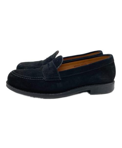 Jalan Sriwijaya（ジャランスリウァヤ）Jalan Sriwijaya (ジャランスリウァヤ) BEAMS Lights (ビームスライト) スウェードコインローファー ブラック サイズ:8 1/2の古着・服飾アイテム