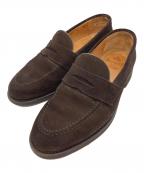 berwickバーウィック）の古着「スウェードコインローファー」｜ブラウン