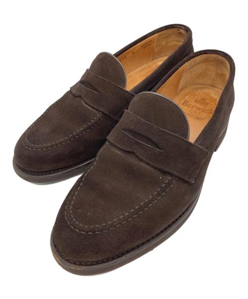 berwick（バーウィック）berwick (バーウィック) スウェードコインローファー ブラウン サイズ:8の古着・服飾アイテム