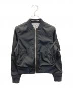 beautiful peopleビューティフルピープル）の古着「cotton nylon satin MA-1」｜ブラック