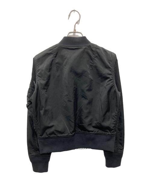 beautiful people（ビューティフルピープル）beautiful people (ビューティフルピープル) cotton nylon satin MA-1 ブラック サイズ:140の古着・服飾アイテム