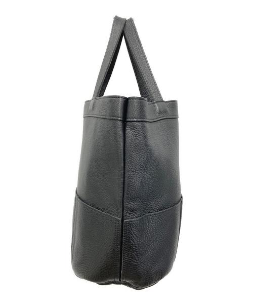COMME des GARCONS（コムデギャルソン）COMME des GARCONS (コムデギャルソン) レザートートバッグ ブラックの古着・服飾アイテム