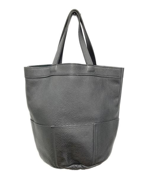 COMME des GARCONS（コムデギャルソン）COMME des GARCONS (コムデギャルソン) レザートートバッグ ブラックの古着・服飾アイテム