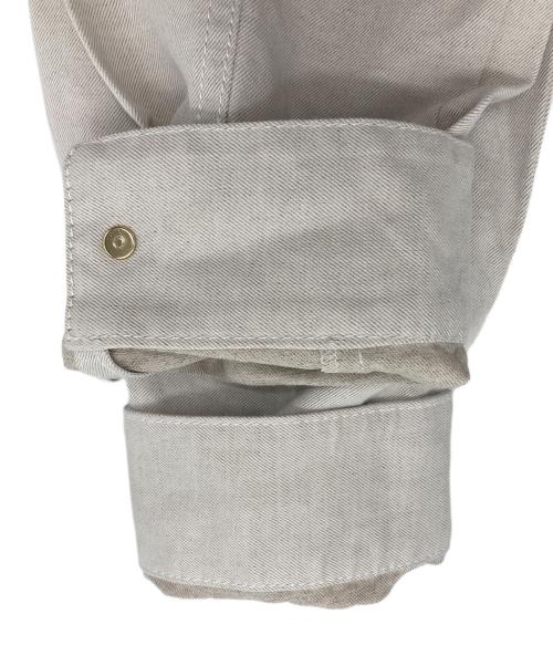 ebure（エブール）EBURE (エブール) リネンコットンツイルノーカラージャケット ホワイト サイズ:36の古着・服飾アイテム