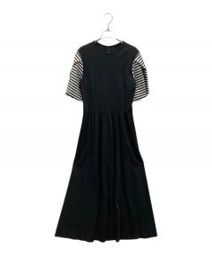 中古・古着通販】sara mallika (サラマリカ) STRIPE JQD GATHER DRESS