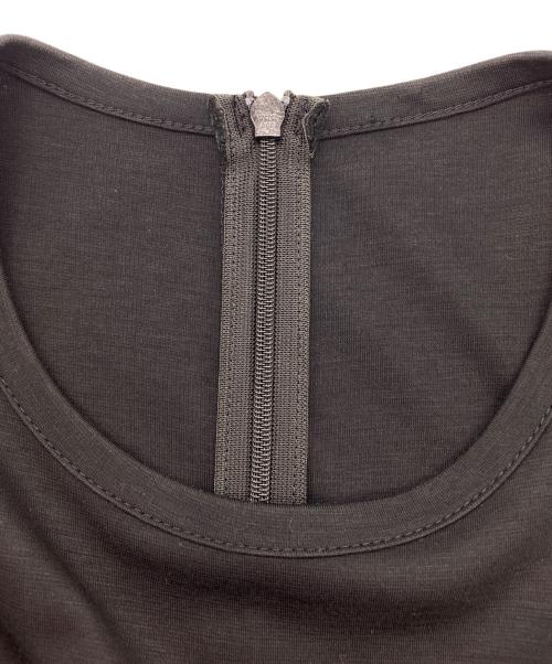 BORDERS at BALCONY（ボーダーズアットバルコニー）BORDERS AT BALCONY (ボーダーズアットバルコニー) PUFF SLEEVE TEE DRESS ブラック サイズ:36の古着・服飾アイテム