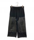 JOHN LAWRENCE SULLIVANジョン ローレンス サリバン）の古着「LEATHER PATCH SEWAT」｜ブラック