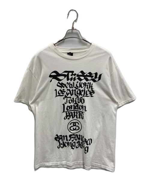 stussy（ステューシー）stussy (ステューシー) ROSTARR WORLD TOUR TEE ホワイト サイズ:Lの古着・服飾アイテム