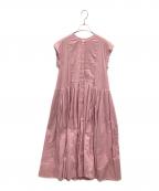 Curensologyカレンソロジー）の古着「タックノースリーブワンピース」｜ピンク