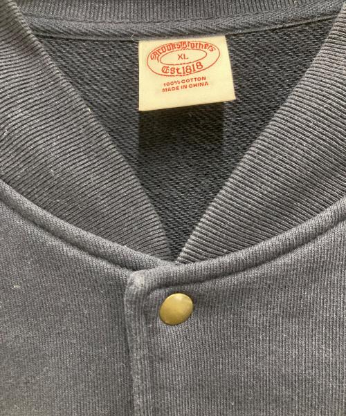 BROOKS BROTHERS（ブルックスブラザーズ）BROOKS BROTHERS (ブルックスブラザーズ) コットンフレンチテリー GFロゴラベル ベースボールジャケット ネイビー サイズ:XLの古着・服飾アイテム