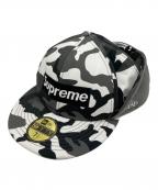 SUPREME×New Eraシュプリーム×ニューエラ）の古着「WINDSTOPPER Earflap Logoキャップ」｜グレー×ホワイト