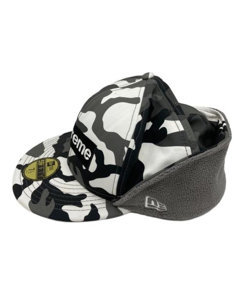 SUPREME（シュプリーム）SUPREME (シュプリーム) New Era (ニューエラ) WINDSTOPPER Earflap Logoキャップ グレー×ホワイト サイズ:SIZE 59.6CMの古着・服飾アイテム