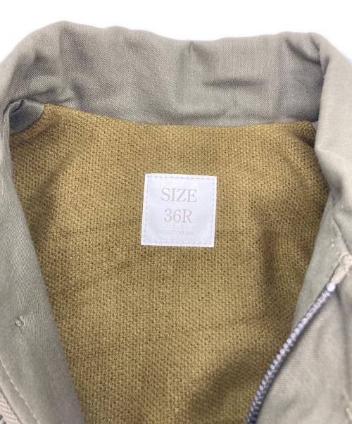 HOUSTON（ヒューストン）HOUSTON (ヒューストン) A-2 デッキジャケット カーキ サイズ:36Rの古着・服飾アイテム