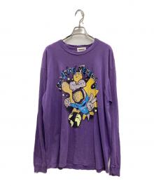 BOWWOW（バウワウ）の古着「SMASHING MOUSE L/Sカットソー」｜パープル