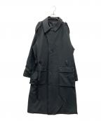 s'yteサイト）の古着「SHIWANOARU POLYESTER STRETCH TWILL BIG TRENCH CARGO POCKET COAT」｜ブラック