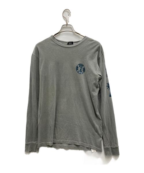 stussy（ステューシー）stussy (ステューシー) L/S バックプリントTシャツ カーキ サイズ:Mの古着・服飾アイテム