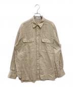 SLOBE IENAスローブ イエナ）の古着「リネンコットンダブルポケットシャツ」｜ベージュ