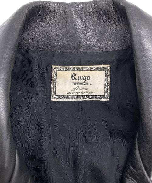 Rags McGREGOR（ラグスマックレガー）Rags McGREGOR (ラグスマックレガー) DOUBLE RIDER'S LEATHER JACKET ブラック サイズ:Mの古着・服飾アイテム