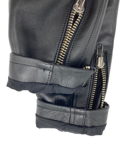 Rags McGREGOR（ラグスマックレガー）Rags McGREGOR (ラグスマックレガー) DOUBLE RIDER'S LEATHER JACKET ブラック サイズ:Mの古着・服飾アイテム