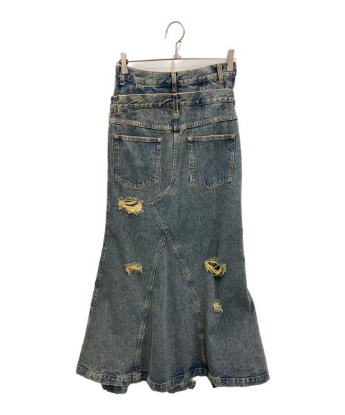 PRANK PROJECT（プランクプロジェクト）PRANK PROJECT (プランクプロジェクト) Crushed Mermaid Denim Skirt インディゴ サイズ:38の古着・服飾アイテム
