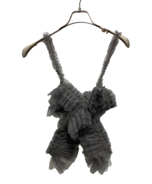 J1U by LA BELLE ETUDE（ジユウバイラベルエチュード）J1U by LA BELLE ETUDE (ジユウバイラベルエチュード) ギャザーチュールフリルビスチェ グレー サイズ:FREEの古着・服飾アイテム