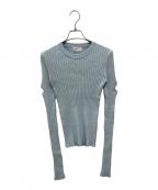 roughlowラフロー）の古着「slash knit」｜ブルー