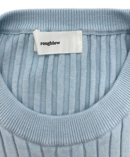 roughlow（ラフロー）roughlow (ラフロー) slash knit ブルー サイズ:FREEの古着・服飾アイテム