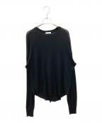 EVERYDAY I LIKE.×Deuxieme Classエヴリデイ アイ ライク×）の古着「New Sheer Waffle Tシャツ」｜ブラック