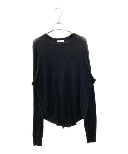 EVERYDAY I LIKE.（エヴリデイ アイ ライク）EVERYDAY I LIKE. (エヴリデイ アイ ライク) Deuxieme Class New Sheer Waffle Tシャツ ブラック サイズ:FREEの古着・服飾アイテム