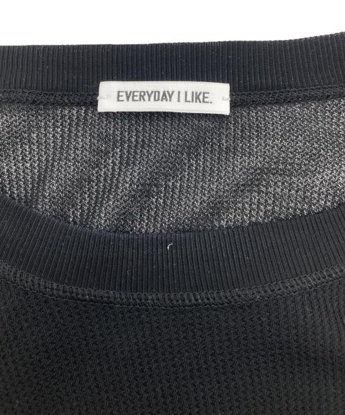 EVERYDAY I LIKE.（エヴリデイ アイ ライク）EVERYDAY I LIKE. (エヴリデイ アイ ライク) Deuxieme Class New Sheer Waffle Tシャツ ブラック サイズ:FREEの古着・服飾アイテム