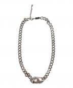 DIESELディーゼル）の古着「STEELチェーンネックレス」｜シルバー