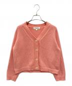 DEMY BY DEMYLEEデミー バイ デミリー）の古着「コットンVネックカーディガン」｜ピンク