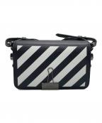 OFFWHITEオフホワイト）の古着「DIAG MINI FLAPショルダーバッグ」｜ブラック