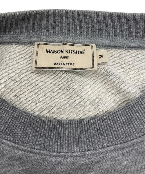 maison kitsune（メゾンキツネ）MAISON KITSUNE (メゾンキツネ) DOUBLE FACE FOX PATCH SWEATSHIRT グレー サイズ:Mの古着・服飾アイテム