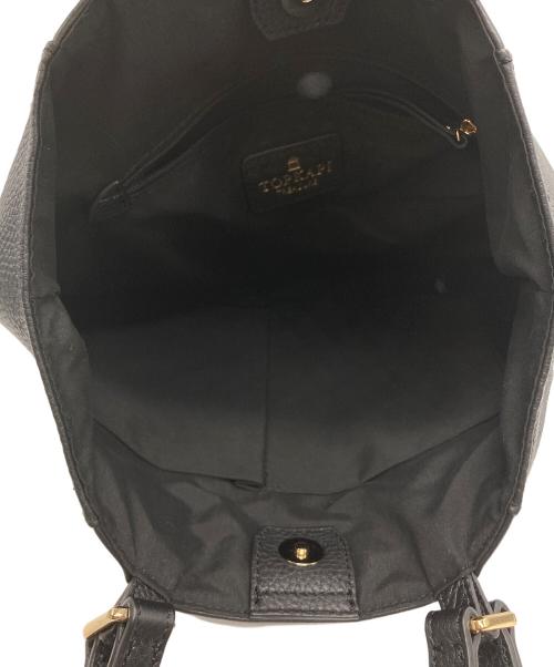 TOPKAPI（トプカピ）TOPKAPI (トプカピ) 2WAYレザートートバック ブラックの古着・服飾アイテム