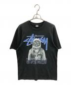 stussyステューシー）の古着「SPACEMAN DYED TEE」｜ブラック