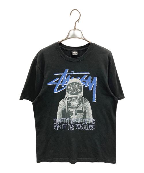 stussy（ステューシー）stussy (ステューシー) SPACEMAN DYED TEE ブラック サイズ:Mの古着・服飾アイテム