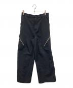 jiedaジエダ）の古着「「DRAPING OVER SLACKS」ドレーピングワイドスラックス」｜ブラック