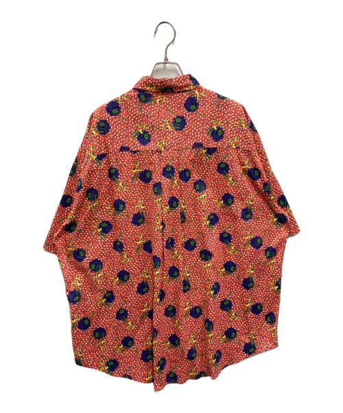 LIBERTY（リバティ）LIBERTY (リバティ) JOURNAL STANDARD (ジャーナルスタンダード) ファットシルエットボタンダウン S/Sシャツ オレンジ×パープル サイズ:Lの古着・服飾アイテム