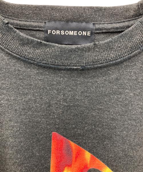 FORSOMEONE（フォーサムワン）FORSOMEONE (フォーサムワン) FLAME TEE SS ブラック サイズ:48の古着・服飾アイテム